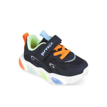 GARVALIN ΠΑΙΔΙΚΑ SNEAKERS ΜΕ ΦΩΤΑΚΙΑ ΚΑΙ ΚΟΡΔΟΝΙΑ ΜΑΥΡΑ 251808-A054 